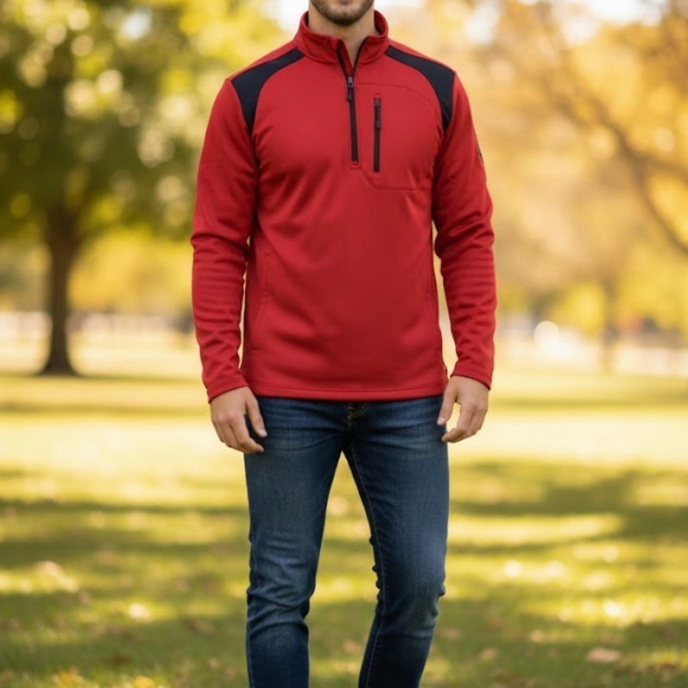 Sun Mountain Men's Red Pullover Jacket X-Large